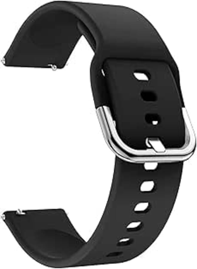 Generic 20mm Silicone Strap Compatible with Samsung Galaxy Watch 5 40/44mm - Watch 5 Pro 45mm Black